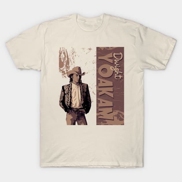 Dwight Yoakam // Brown Vintage T-Shirt by Degiab